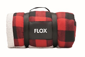 Sherpa lined fleece blanket