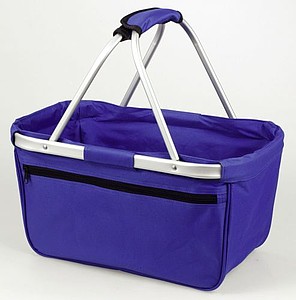 Shopper basket with zip pocket, royal blue
