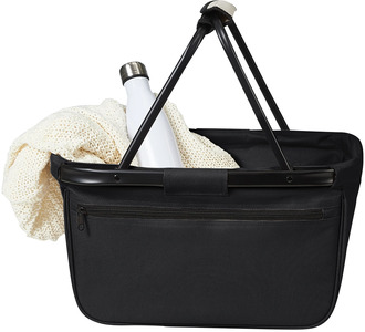 Shopper basket with zip pocket, turquise $