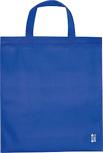 Shopping bag made of recycled non-woven, blue