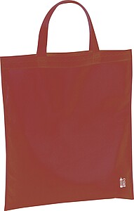 Shopping bag made of recycled non-woven, burgundy