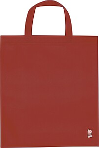 Shopping bag made of recycled non-woven, burgundy
