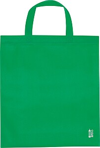 Shopping bag made of recycled non-woven, green
