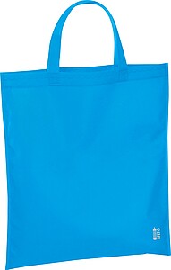 Shopping bag made of recycled non-woven, light blue