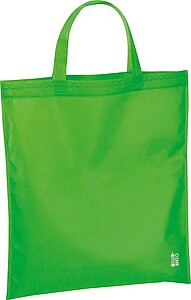 Shopping bag made of recycled non-woven, light green