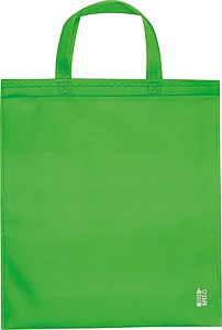 Shopping bag made of recycled non-woven, light green