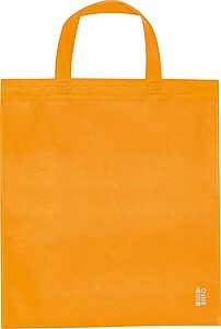 Shopping bag made of recycled non-woven, orange