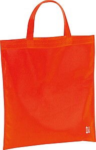 Shopping bag made of recycled non-woven, red