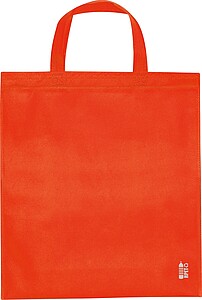 Shopping bag made of recycled non-woven, red