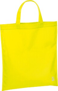 Shopping bag made of recycled non-woven, yellow