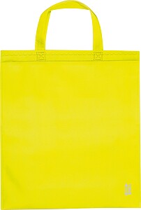 Shopping bag made of recycled non-woven, yellow