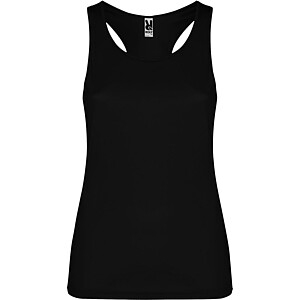 Shura womens sports vest, black, size S