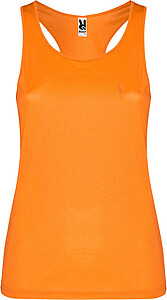 Shura womens sports vest, fluor orange, size M