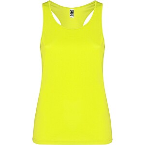 Shura womens sports vest, fluor yellow, size S