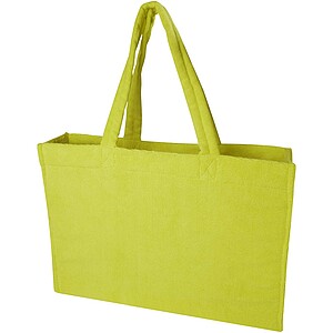 Siam GRS recycled terry beach tote bag 13L, lime
