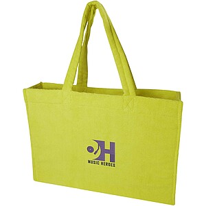 Siam GRS recycled terry beach tote bag 13L, lime