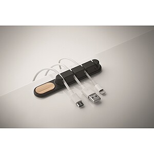Silicone cable organiser, black