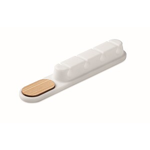 Silicone cable organiser, white
