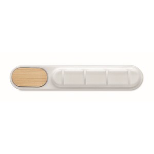 Silicone cable organiser, white