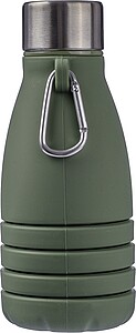 Silicone foldable drinking bottle 550 ml Erin, green
