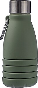 Silicone foldable drinking bottle 550 ml Erin, green