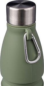 Silicone foldable drinking bottle 550 ml Erin, green