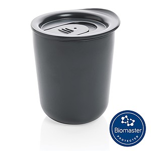 Simplistic antimicrobial coffee tumbler, grey