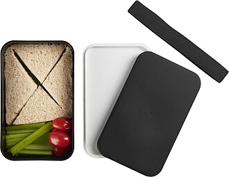 Single layer lunch box, black