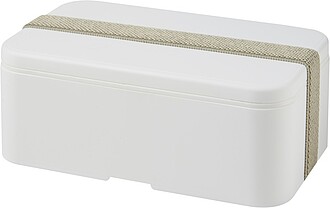 Single layer lunch box, white/grey