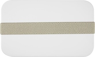 Single layer lunch box, white/grey