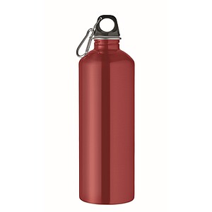 Single wall bottle 1000ml, red