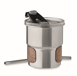 Single wall tumbler 260 ml, matt silver