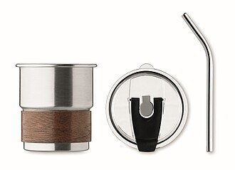 Single wall tumbler 260 ml, matt silver