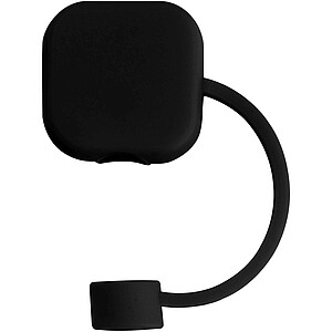 Sip silicone straw cover, solid black