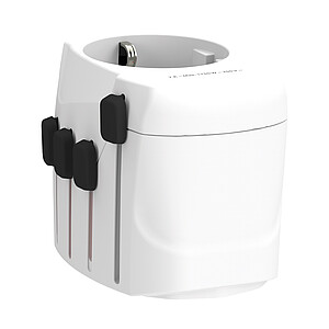 SKROSS Pro 3-Pole World Travel Adapter, white