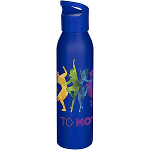 Sky 650 ml RCS recycled single wall stainless steel water bottle, blue