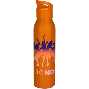 Sky 650 ml RCS recycled single wall stainless steel water bottle, orange