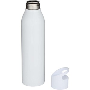 Sky 650 ml RCS recycled single wall stainless steel water bottle, white