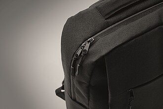 Slim backpack in 600D RPET polyester and 210D lining