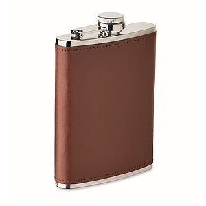 Slim hip flask 200 ml, brown