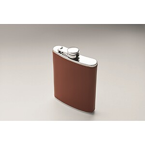 Slim hip flask 200 ml, brown