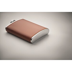 Slim hip flask 200 ml, brown