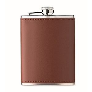 Slim hip flask 200 ml, brown