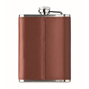 Slim hip flask 200 ml, brown