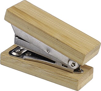 Small bamboo stapler Gordon, brown