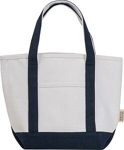 Small carrier bag made from recycled cotton, beige