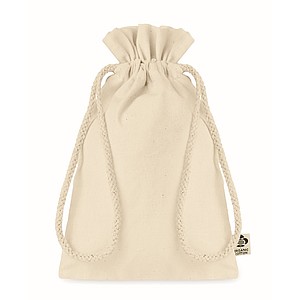 Small gift draw cord in organic cotton