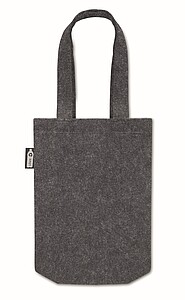 Small RPET felt gift bag, stone grey