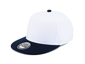 Snap cap, white/navy