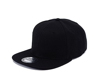SNAPO flat brim cap, black